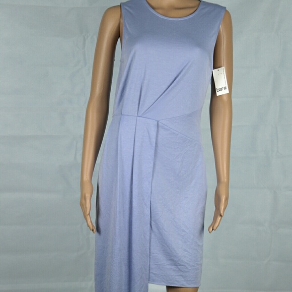 NWT Macy's light blue purple wrap style dress - Picture 6 of 6